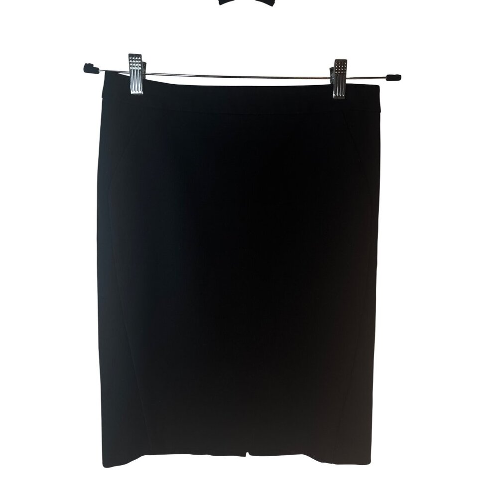 Ann Taylor Loft Size 4 Like New Jet Black Pencil Skirt Fully Lined